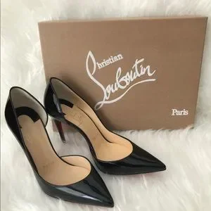 Louboutin iriza sales 100 patent black